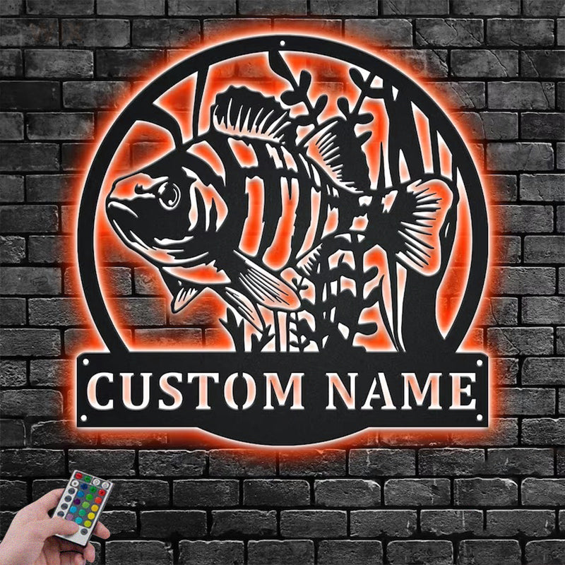 Fishing LED Metal Sign - Wix Decor