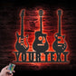 Guitar LED Metal Sign 