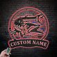 Fishing LED Metal Sign - Wix Decor