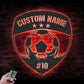 Soccer LED Metal Sign - Wix Decor