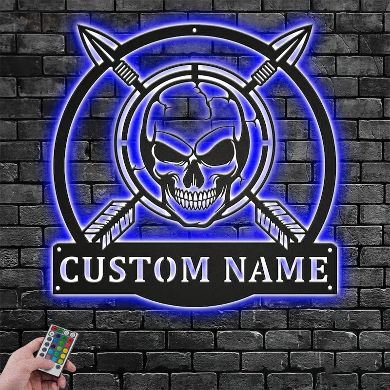 Skull LED Metal Sign - Wix Decor