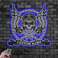 Skull LED Metal Sign 