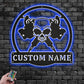 Skull LED Metal Sign 