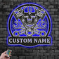 Skull LED Metal Sign 