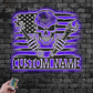 Skull LED Metal Sign 