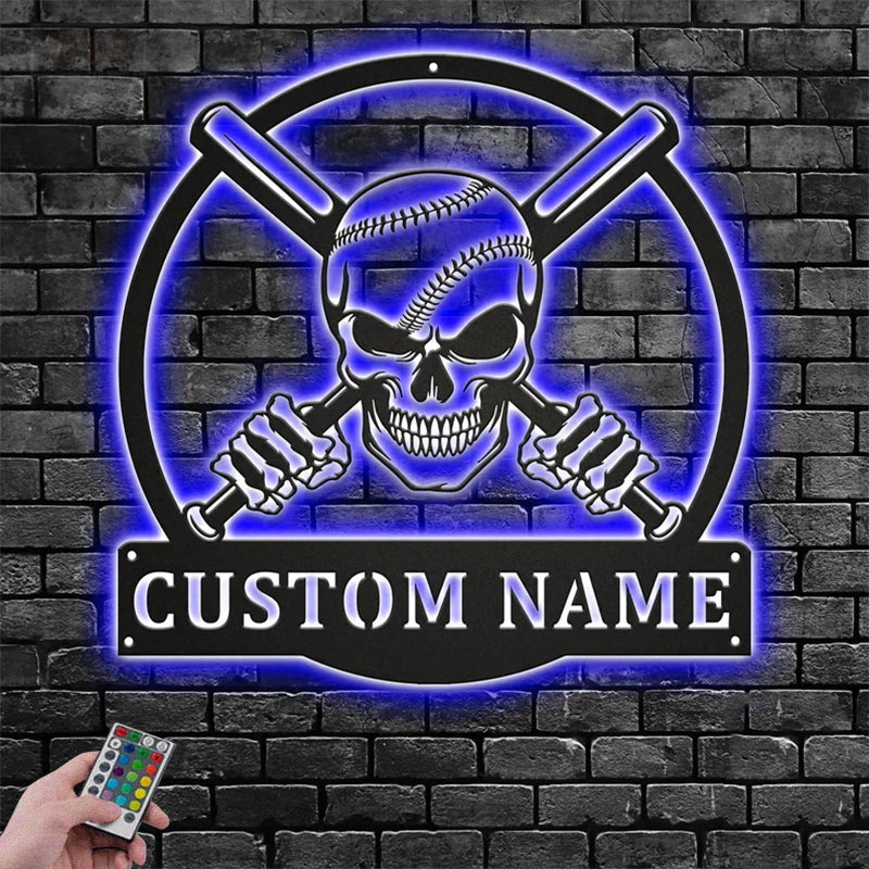 Skull LED Metal Sign - Wix Decor