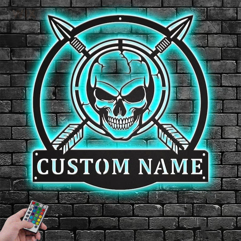 Skull LED Metal Sign - Wix Decor