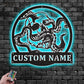 Skull LED Metal Sign 