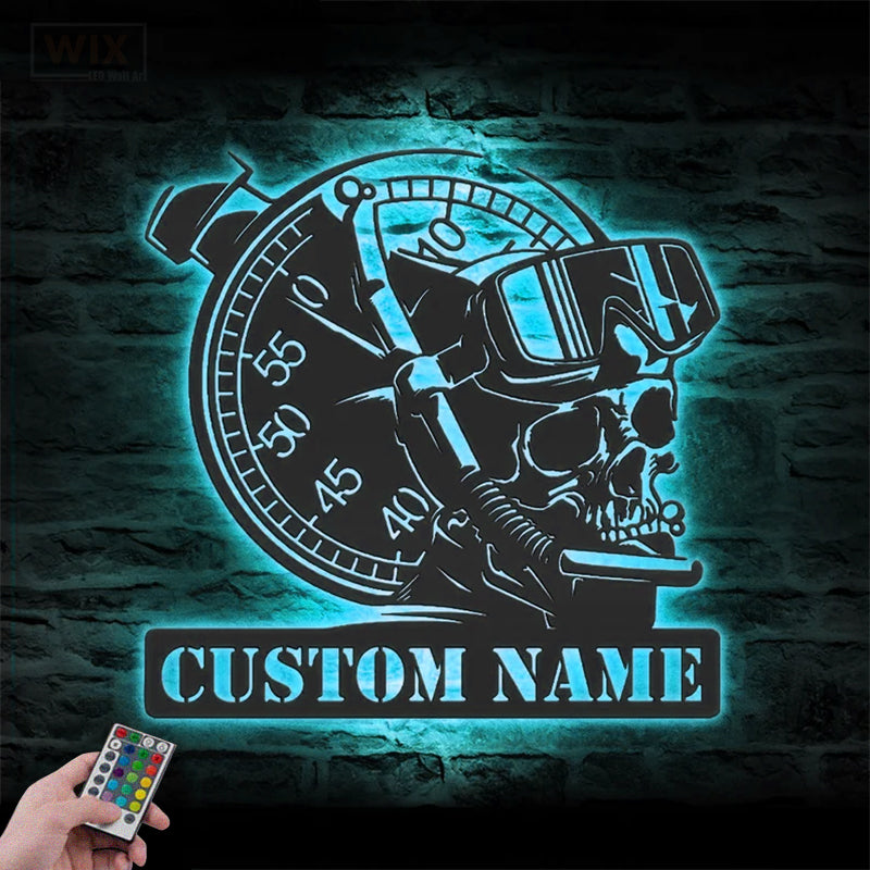 Skull LED Metal Sign - Wix Decor