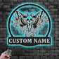 Skull LED Metal Sign 
