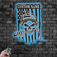 Skull LED Metal Sign 