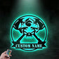 Skull LED Metal Sign 