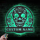 Skull LED Metal Sign - Wix Decor