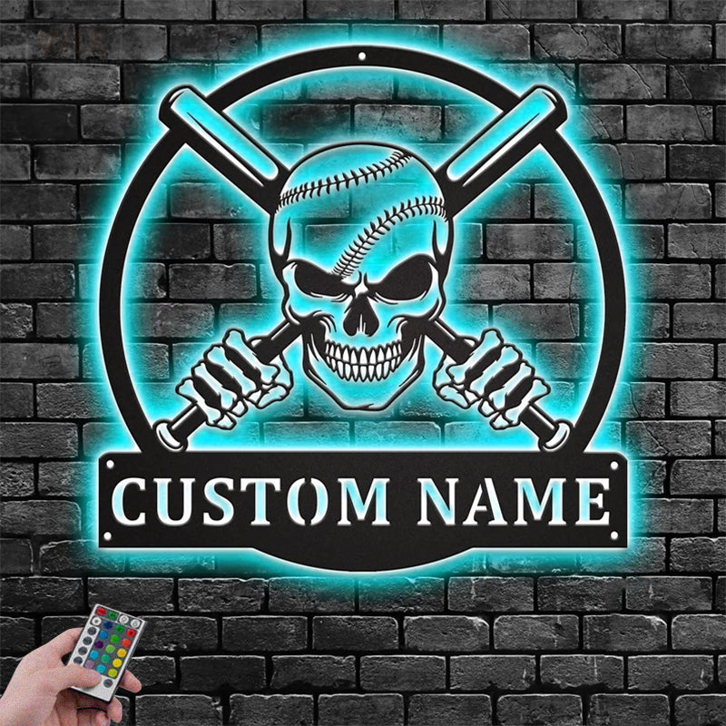 Skull LED Metal Sign - Wix Decor