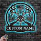 Skull LED Metal Sign 