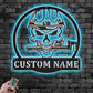 Skull LED Metal Sign 