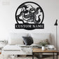 Skull LED Metal Sign 