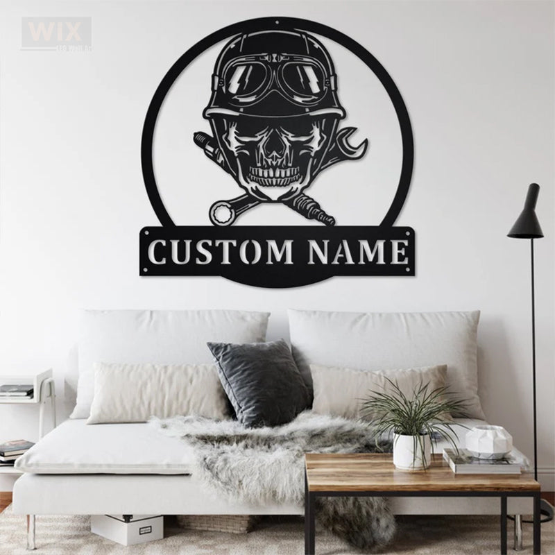 Skull LED Metal Sign - Wix Decor