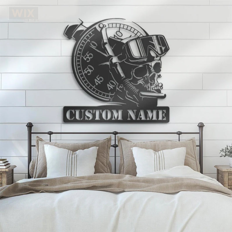 Skull LED Metal Sign - Wix Decor