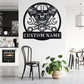 Skull LED Metal Sign 