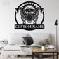 Skull LED Metal Sign 