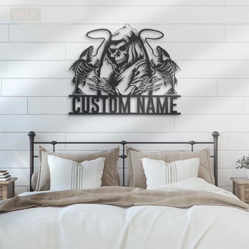 Skull LED Metal Sign - Wix Decor