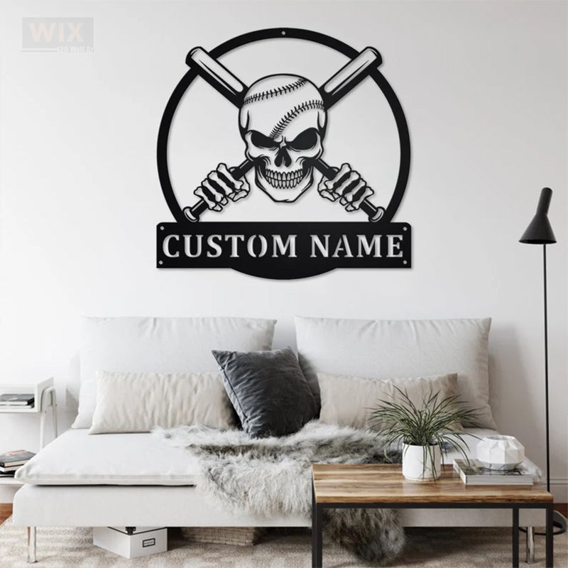 Skull LED Metal Sign - Wix Decor