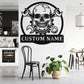 Skull LED Metal Sign 
