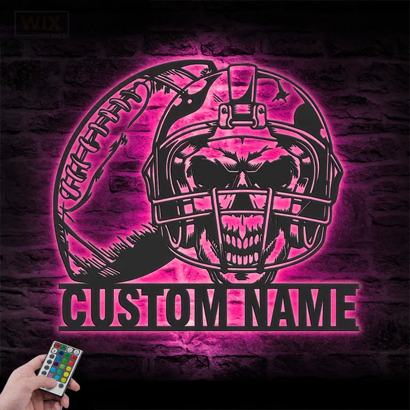 Skull LED Metal Sign - Wix Decor