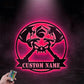 Skull LED Metal Sign 