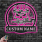 Skull LED Metal Sign 
