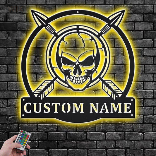 Skull LED Metal Sign - Wix Decor