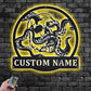 Skull LED Metal Sign 