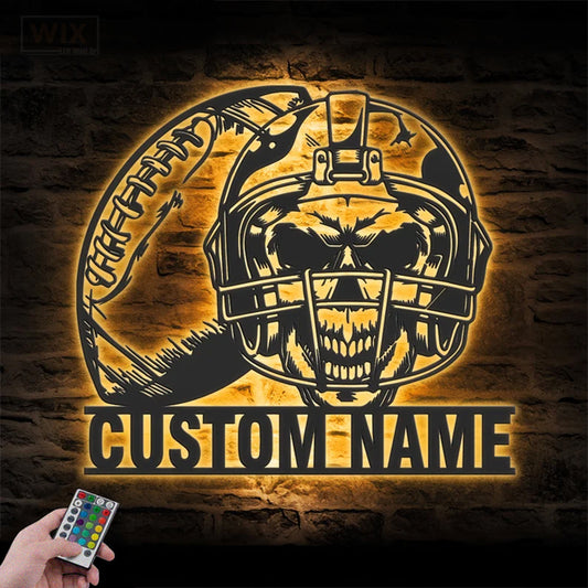 Skull LED Metal Sign - Wix Decor