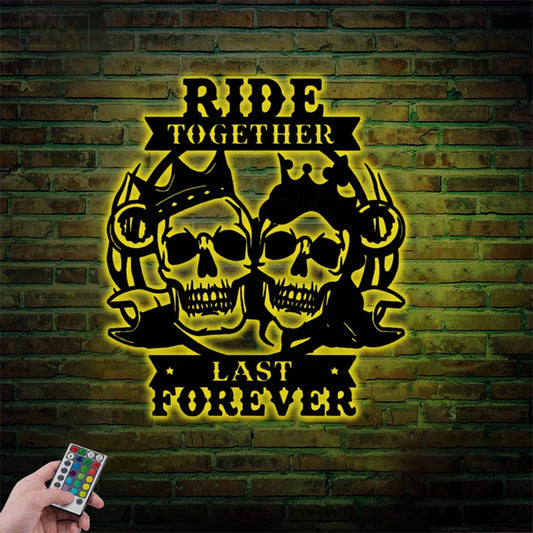 Skull LED Metal Sign - Wix Decor