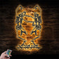 Skull LED Metal Sign 