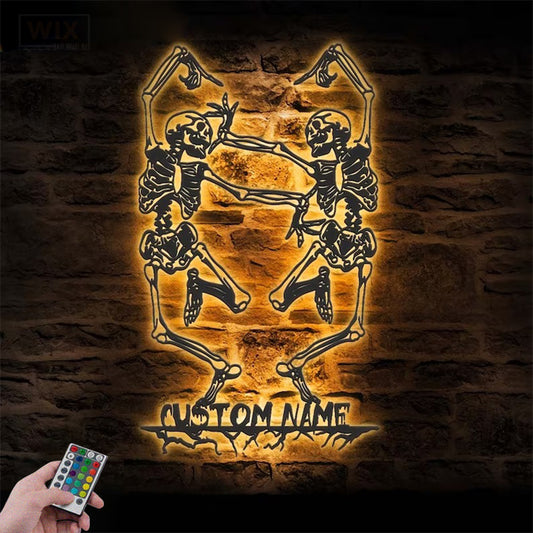 Skull LED Metal Sign