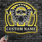 Skull LED Metal Sign 