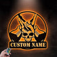 Skull LED Metal Sign 