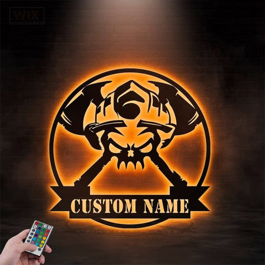 Skull LED Metal Sign - Wix Decor