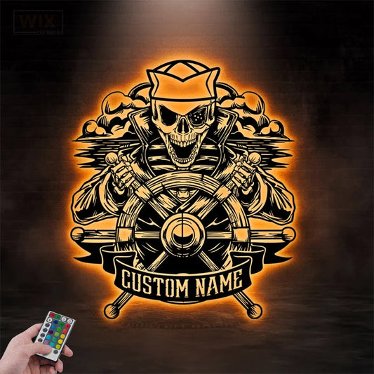 Skull LED Metal Sign - Wix Decor