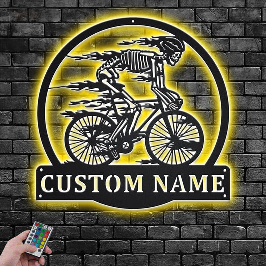 Skull LED Metal Sign