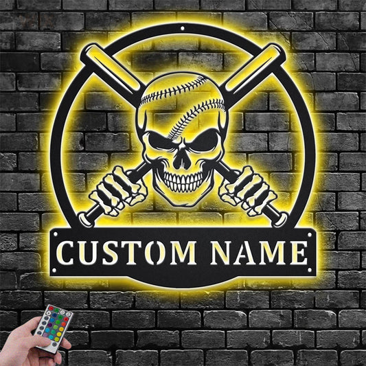 Skull LED Metal Sign - Wix Decor