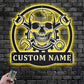 Skull LED Metal Sign 