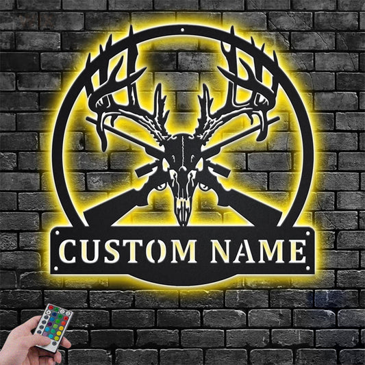 Skull LED Metal Sign