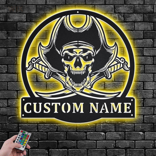 Skull LED Metal Sign