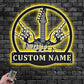 Guitar LED Metal Sign 