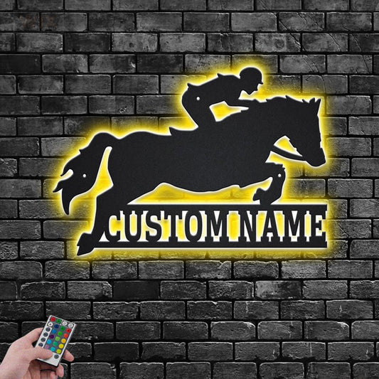 Horse LED Metal Sign