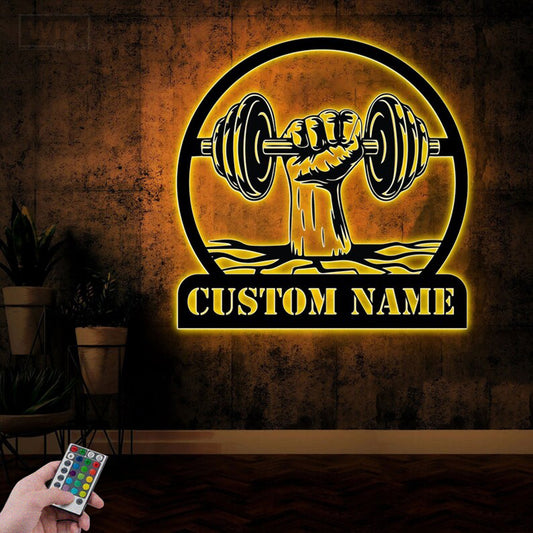 Gym LED Metal Sign