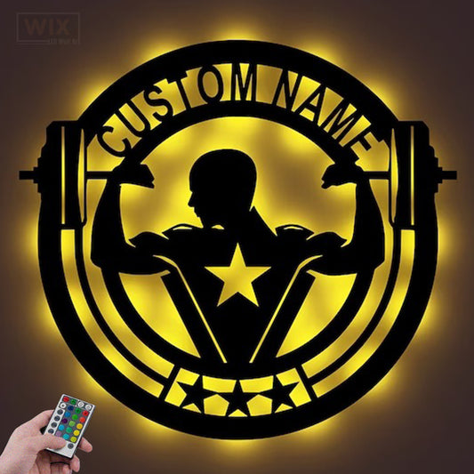 Gym LED Metal Sign - Wix Decor